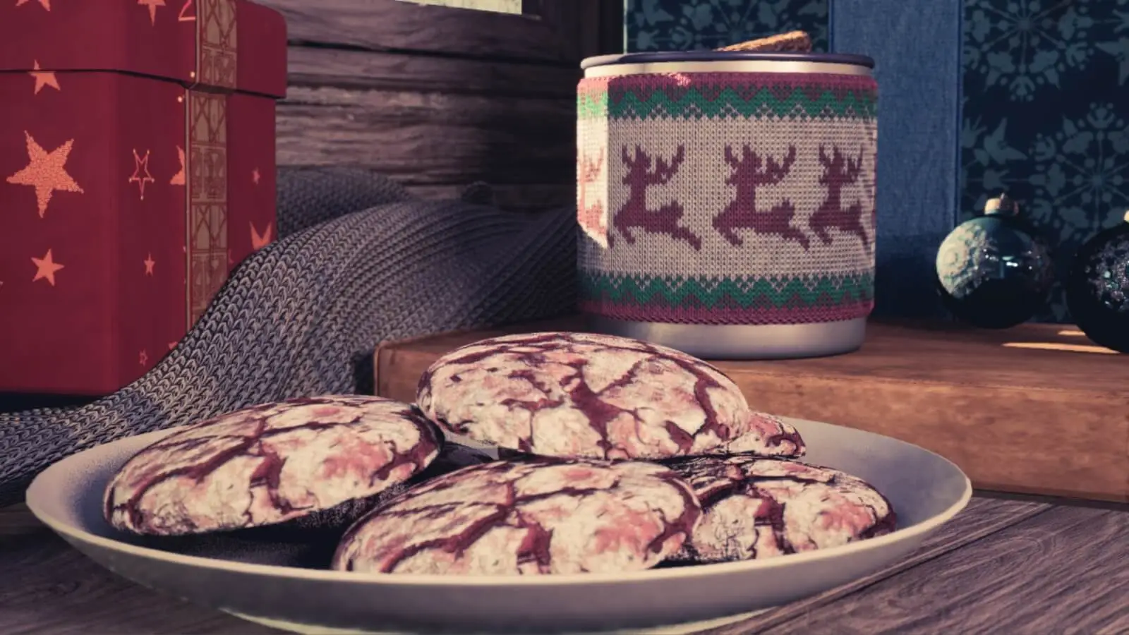 A ground-level close up of cookies on a windowsill.