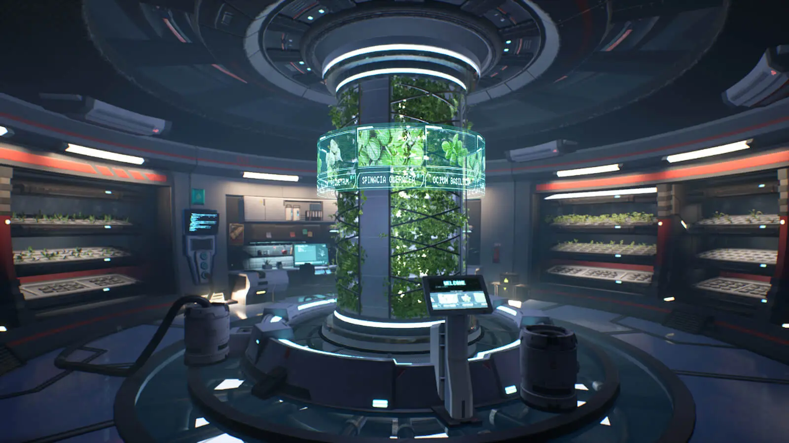 Hi-tech plant-growing lab