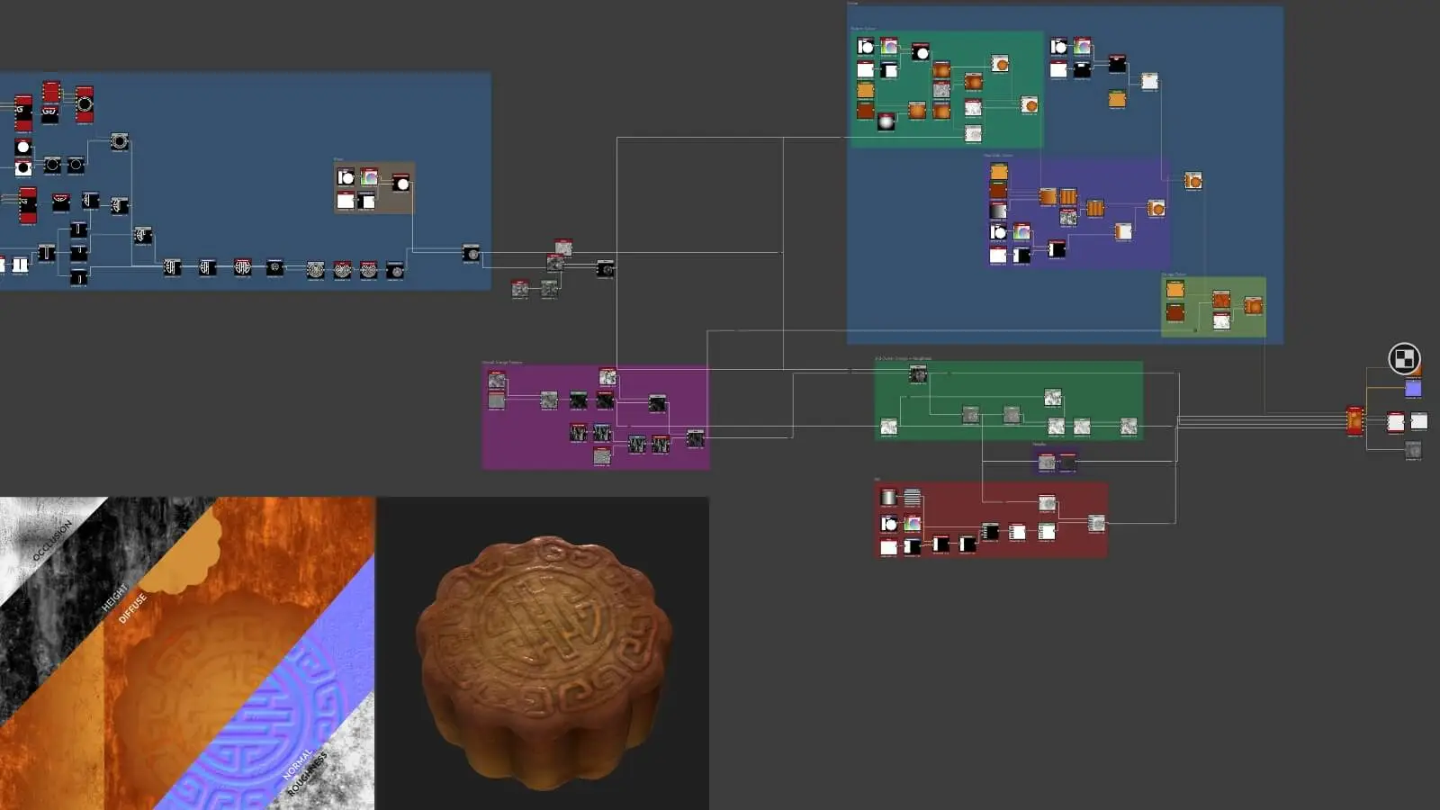 A work-in-progress of a 3D mooncake.