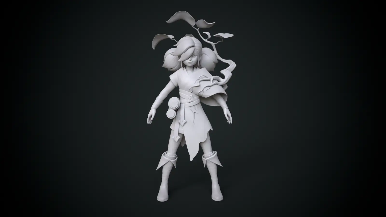 An untextured and uncolored version of the Yezi model.