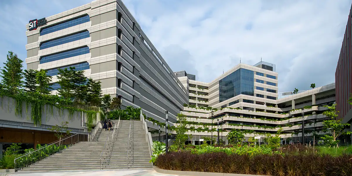 Exterior view of the SIT Punggol campus building.