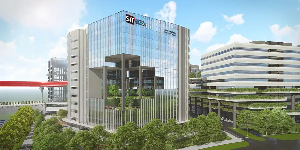 Exterior view of the SIT Punggol campus building.